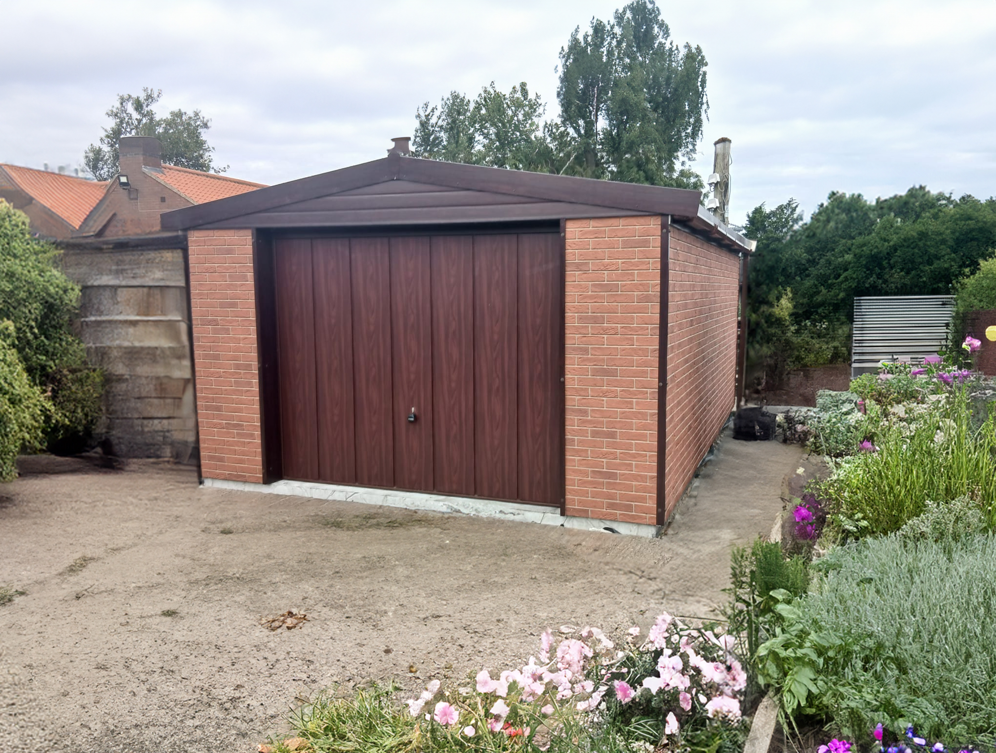 woodgrain steel garage 25 edit